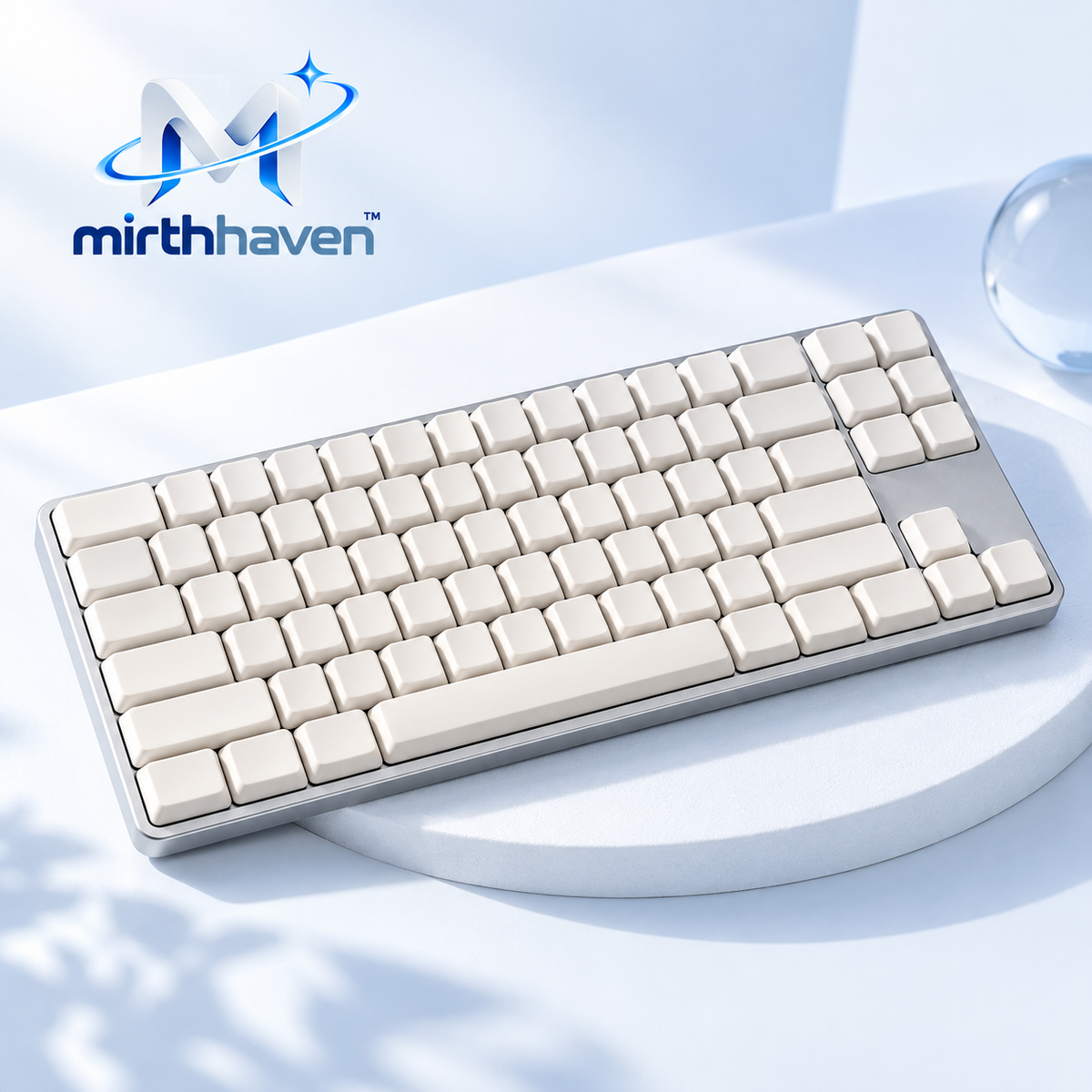 mirthhaven™ Blank-Key Wireless Keyboard