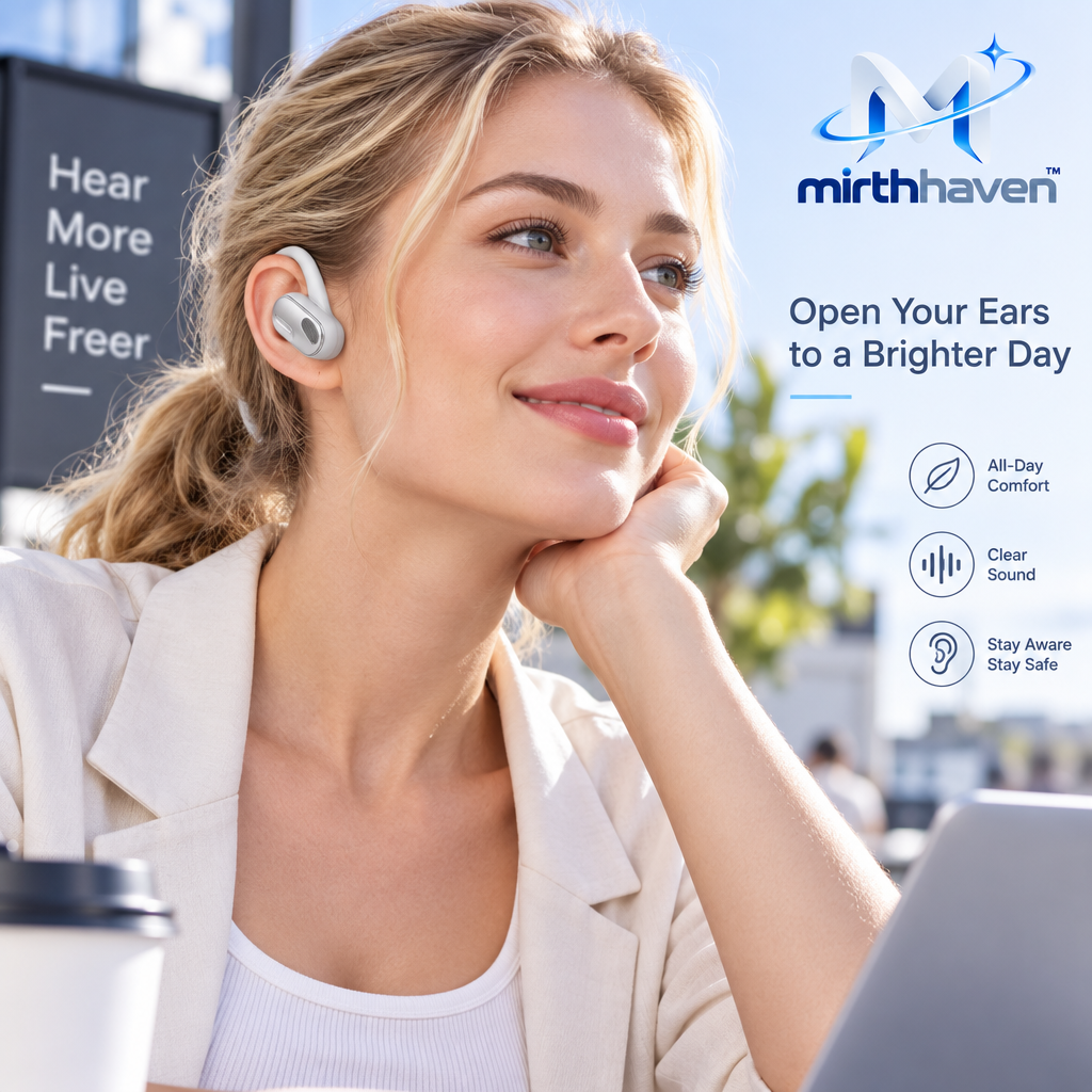mirthhaven™ Open-Ear Wireless Earbuds