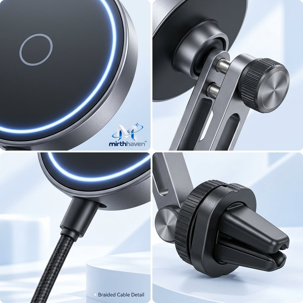 mirthhaven™ Magnetic Car Charging Mount