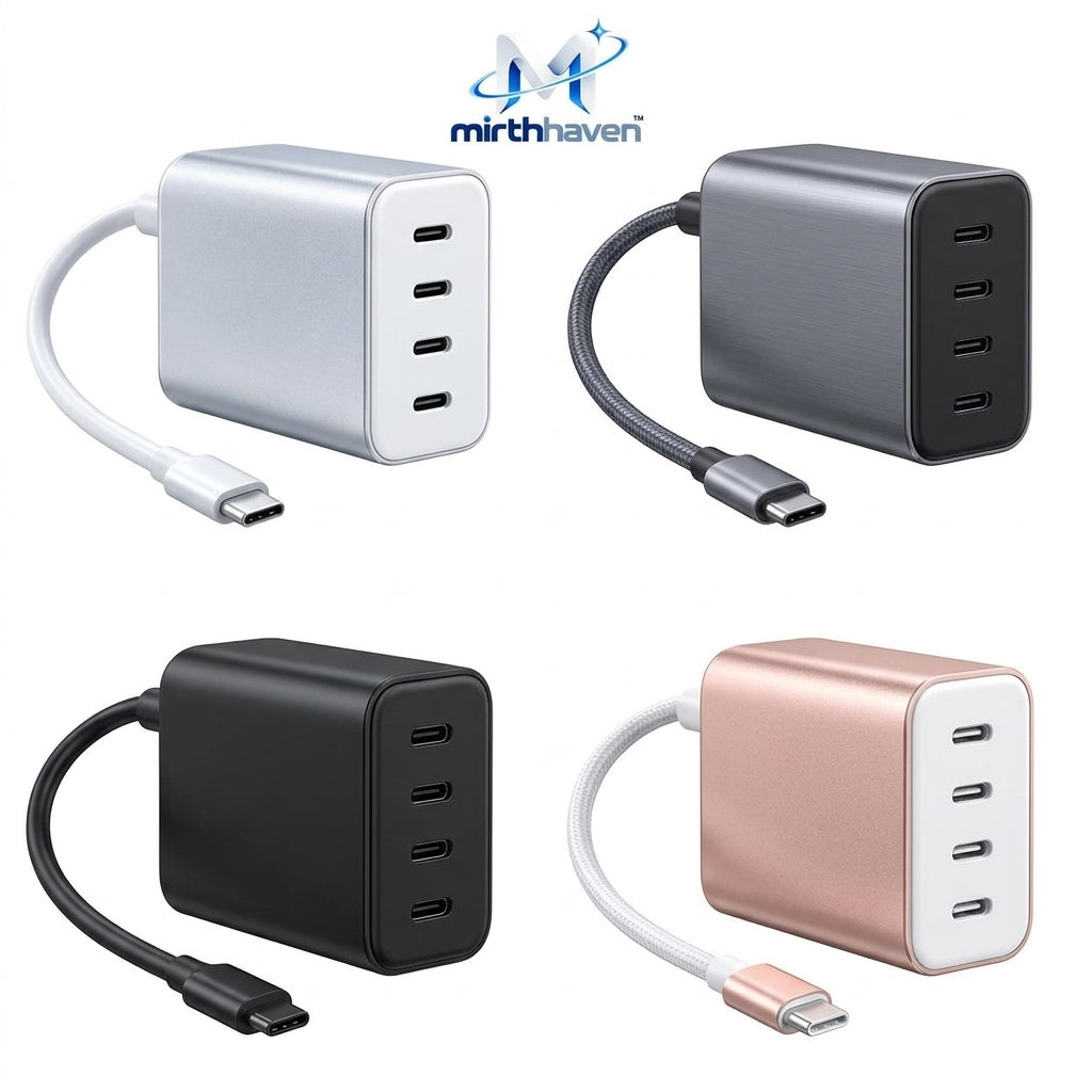 mirthhaven™ 4-Port USB-C Charging Station