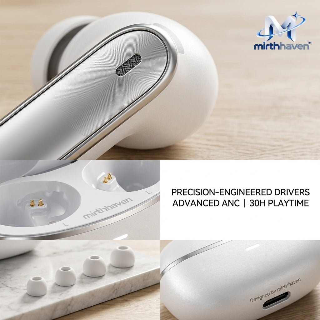 mirthhaven™ Wireless Earbuds with Charging Case