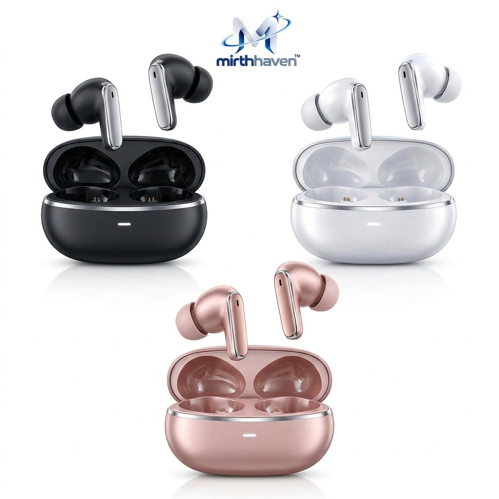 mirthhaven™ Wireless Earbuds with Charging Case
